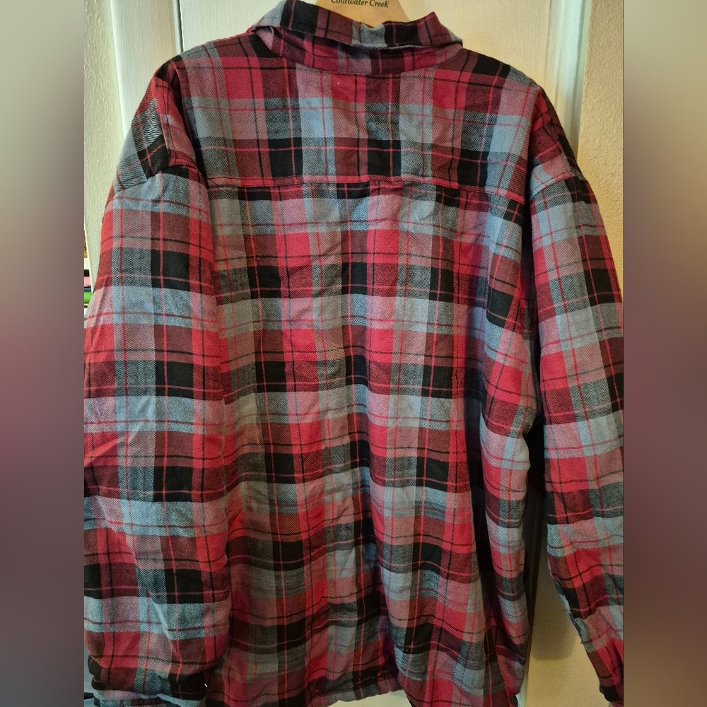 Itasca Red and Gray Plaid Button-Up Shirt Size 2XL - Picture 2 of 4